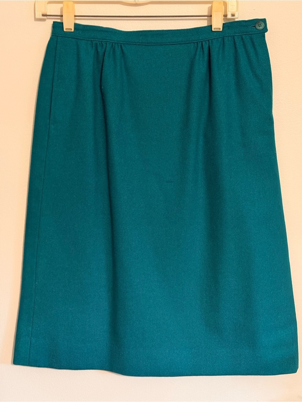Vintage Pendleton Teal 100% Virgin Wool Skirt Made USA